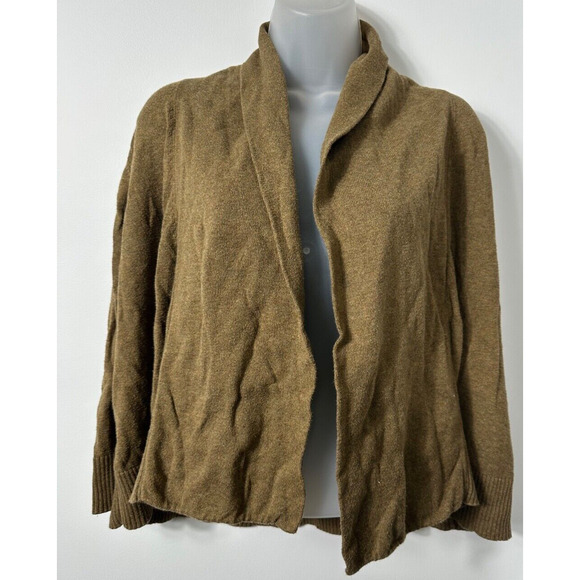 Eileen Fisher Short Bolero Cardigan M Open Front Minimalist Shrug Organic B20 - Picture 1 of 6